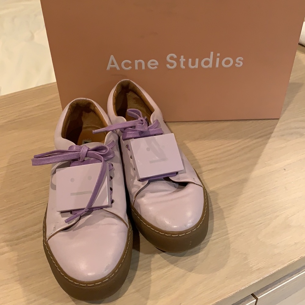 Acne studio lavender purple sneakers sz37 - Picture 1 of 7